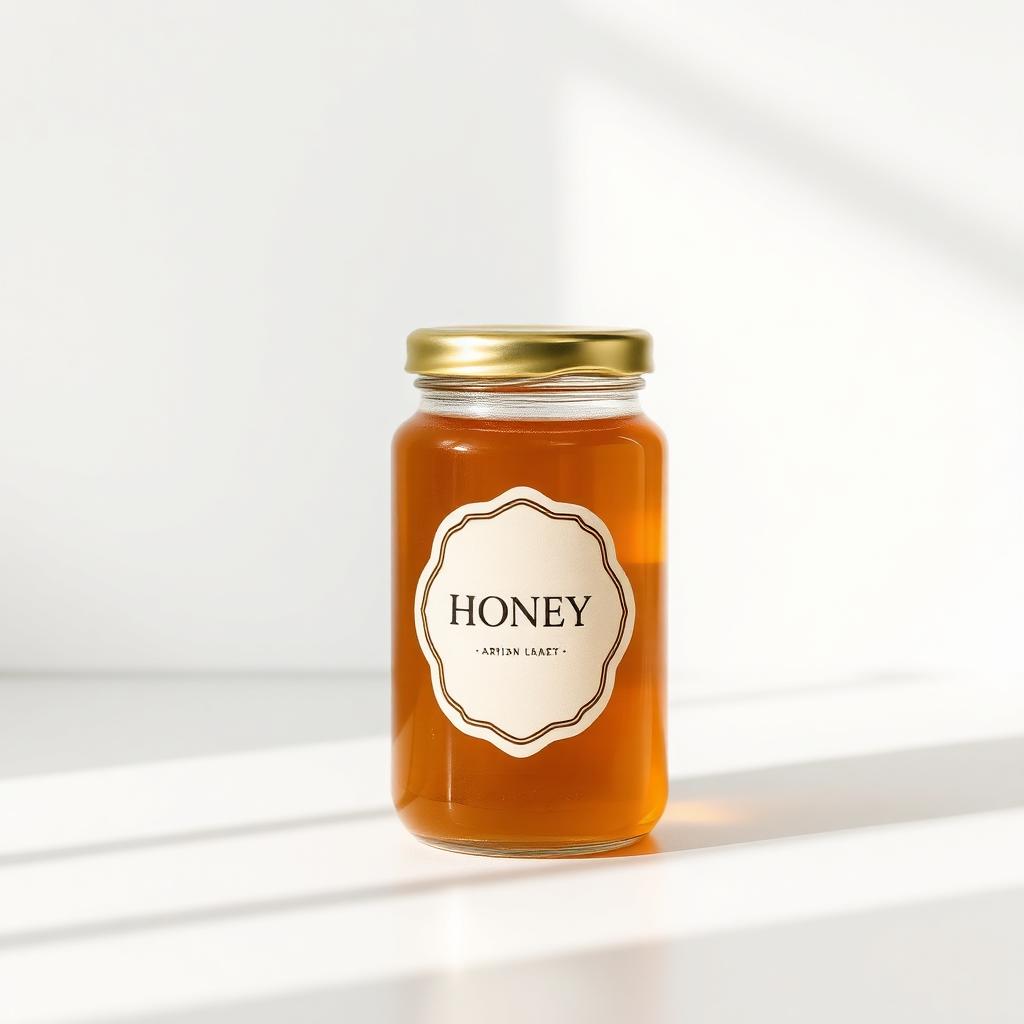 Mockup de etiqueta para Gourmet · Miel